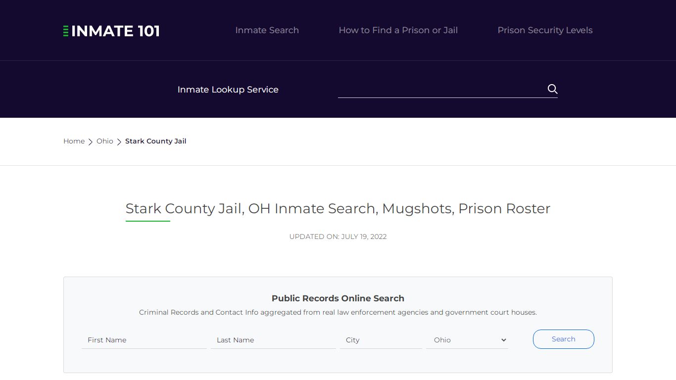 Stark County Jail, OH Inmate Search, Mugshots, Prison ...